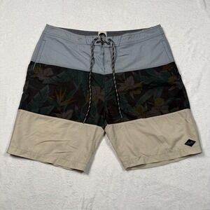 Rip Curl Shorts Mens 34 Multicolor Floral Board Shorts Swim Trunks Pockets